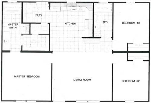 Manufactured Home: FDH 401F floorplan: Model Number FDH401F