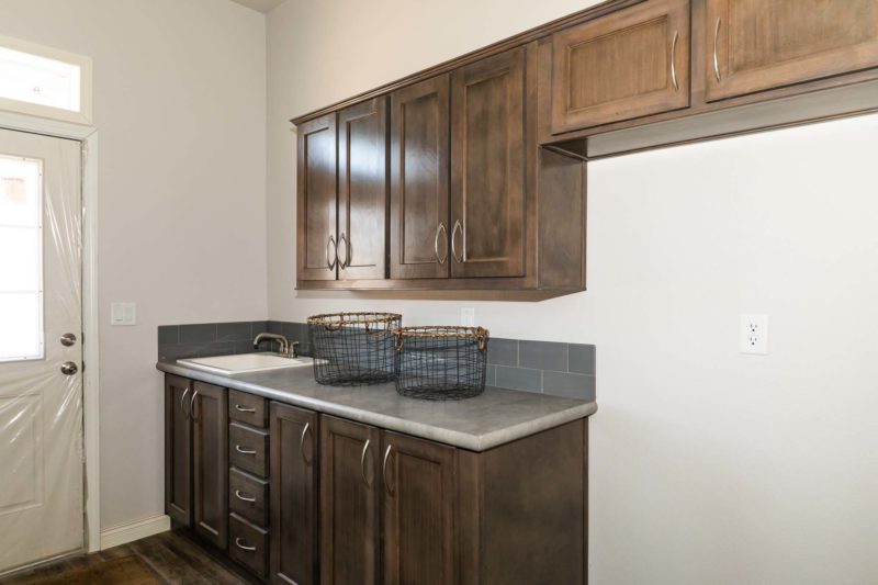 Dedicated mud/laundry room in this manufactured home.